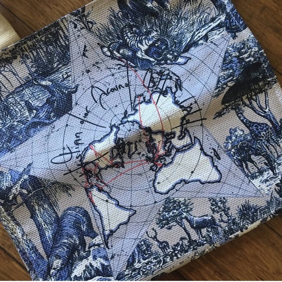 Dior Around the World Limited Edition Straw Tote - Picture 4 of 16